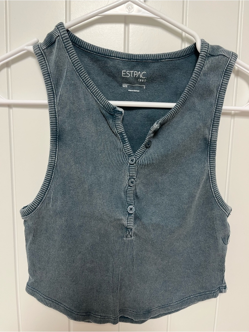 ESTPAC ribbed tank top size small
